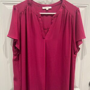 Monday Fun Magenta dress blouse size 1X